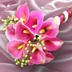 Handmade nylon wedding flower bouquet